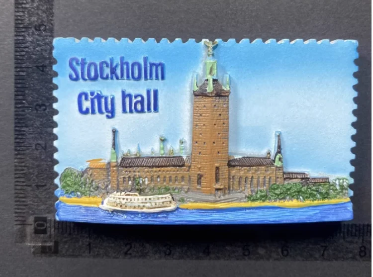 Swedish Fridge Magnets Tourist Souvenir Sweden Malmo Sverige Stockholm Travel Gift Magnetic Refrigerator Sticker Home Decoration