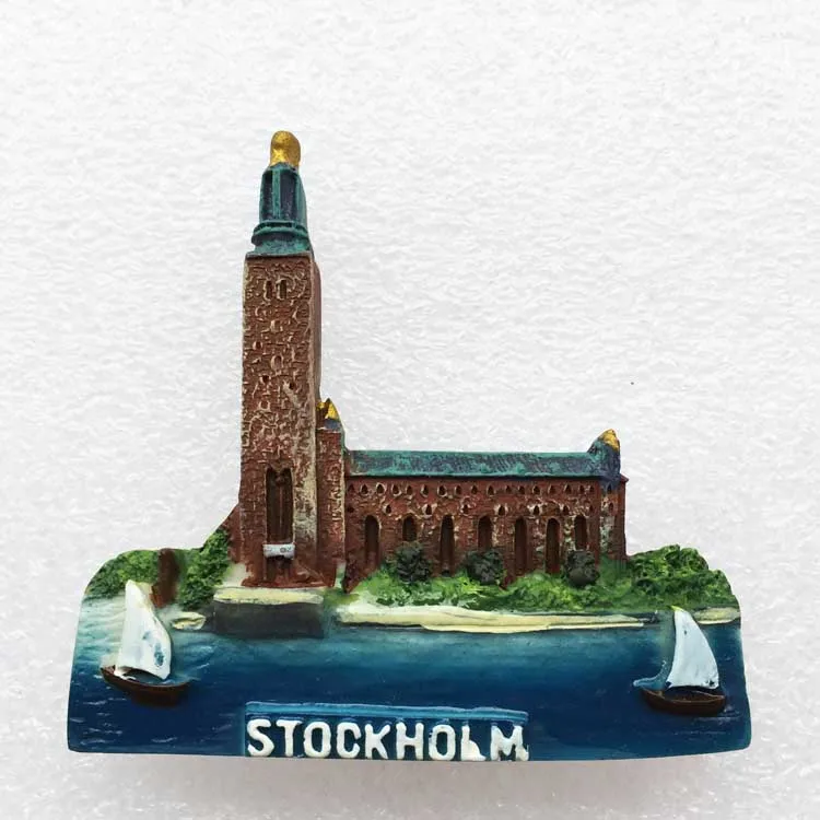 Swedish Fridge Magnets Tourist Souvenir Sweden Malmo Sverige Stockholm Travel Gift Magnetic Refrigerator Sticker Home Decoration