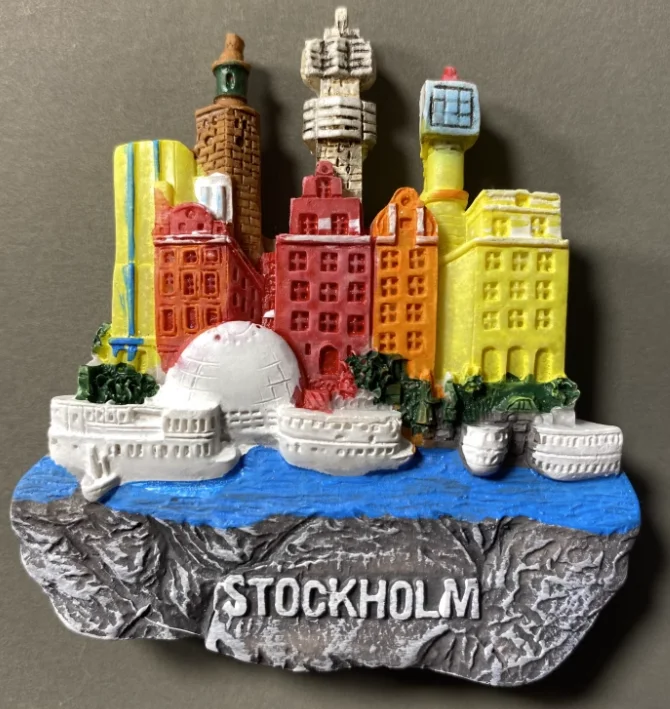 Swedish Fridge Magnets Tourist Souvenir Sweden Malmo Sverige Stockholm Travel Gift Magnetic Refrigerator Sticker Home Decoration