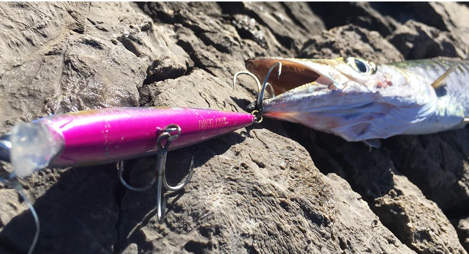 TSURINOYA 120S Sinking Minnow 12cm 40g DW37 Saltwater Hard Boat Fishing Lure Artificial Minnow Bait with Treble Hooks Wobblers