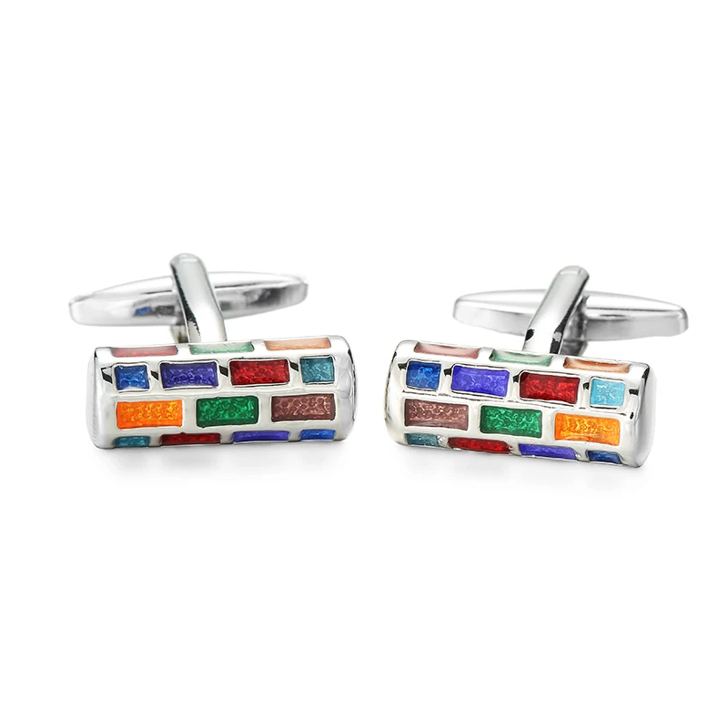High quality French classic Cufflinks Golden silvery black blue purple twist Cuff-links Men's knot cuff button for Men jewelr