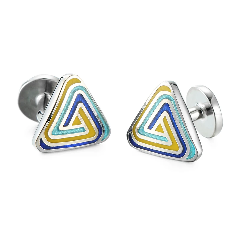 High quality French classic Cufflinks Golden silvery black blue purple twist Cuff-links Men's knot cuff button for Men jewelr