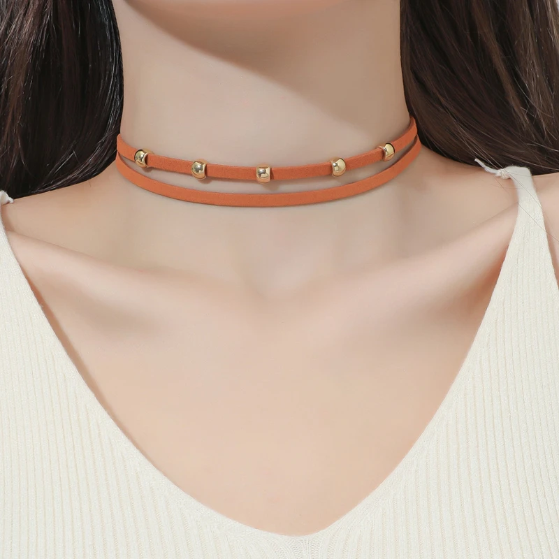 Black Velvet Punk Chokers Necklaces for Women Gothic Collar Necklaces Golden Circle Chokers Fashion Jewelry Wholesale