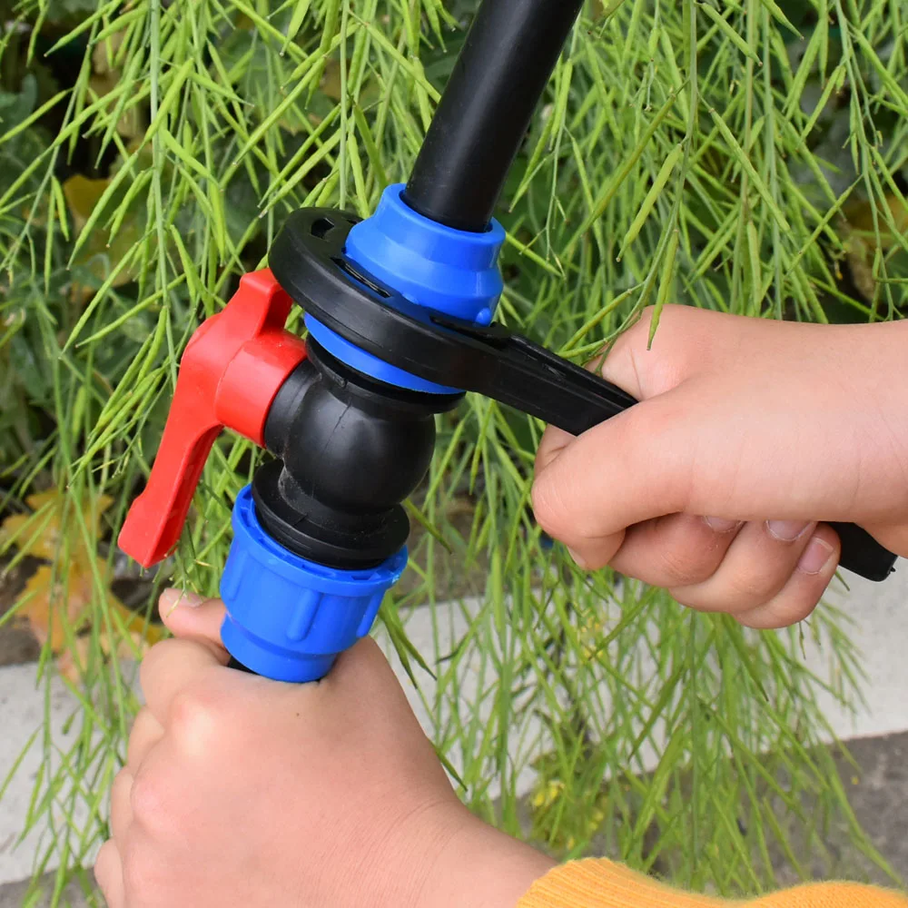 20/25/32/40/50/63mm PVC PE Tube Tap Tee Water Splitter 1/2 3/4 1" 1.25" 1.5" 2" Tee Pipe Ball Valve T-Shaped Connector 1pcs