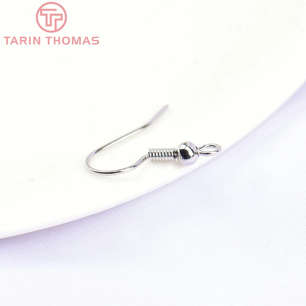 (2239)20PCS Height 16MM 24K Gold Color Plated Brass Earring Hook Diy Jewelry Findings Accessories Wholesale
