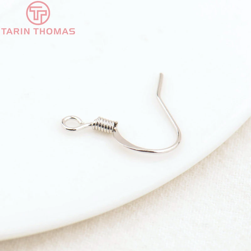 (2239)20PCS Height 16MM 24K Gold Color Plated Brass Earring Hook Diy Jewelry Findings Accessories Wholesale
