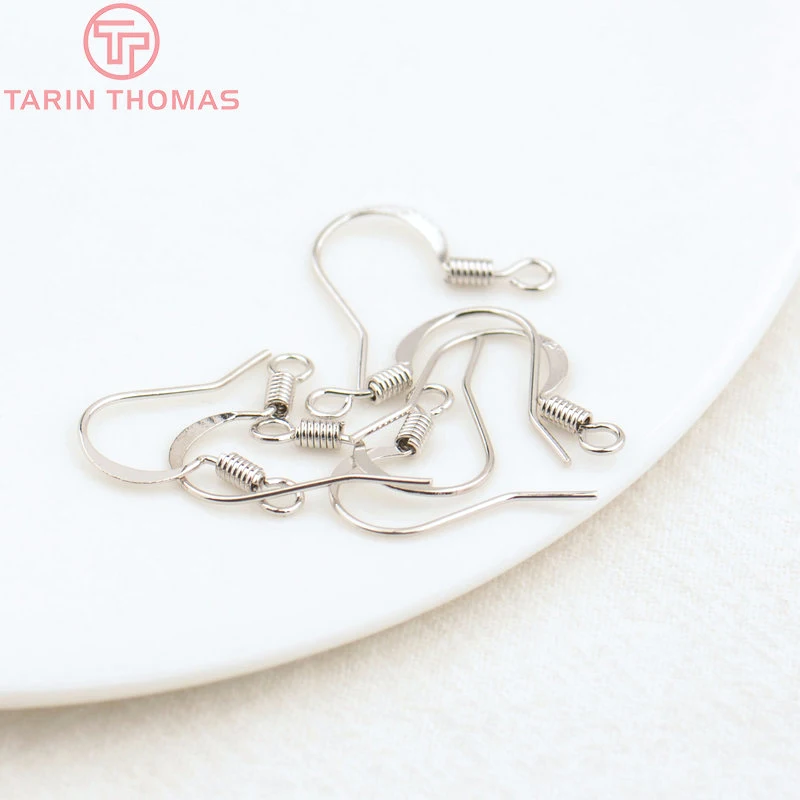 (2239)20PCS Height 16MM 24K Gold Color Plated Brass Earring Hook Diy Jewelry Findings Accessories Wholesale