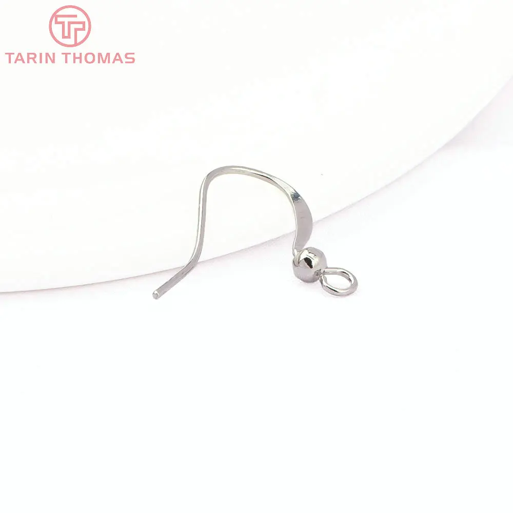(2239)20PCS Height 16MM 24K Gold Color Plated Brass Earring Hook Diy Jewelry Findings Accessories Wholesale