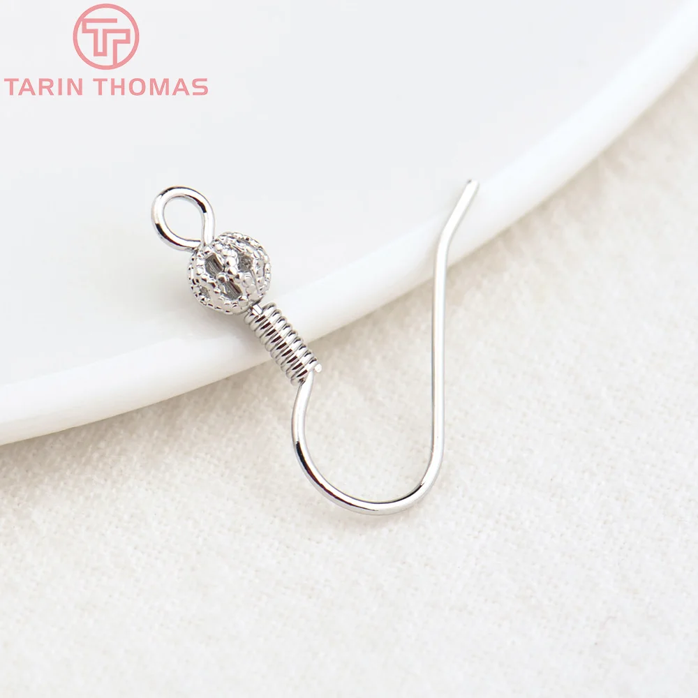 (2239)20PCS Height 16MM 24K Gold Color Plated Brass Earring Hook Diy Jewelry Findings Accessories Wholesale