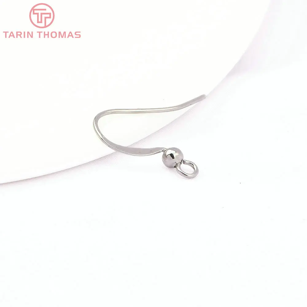 (2239)20PCS Height 16MM 24K Gold Color Plated Brass Earring Hook Diy Jewelry Findings Accessories Wholesale