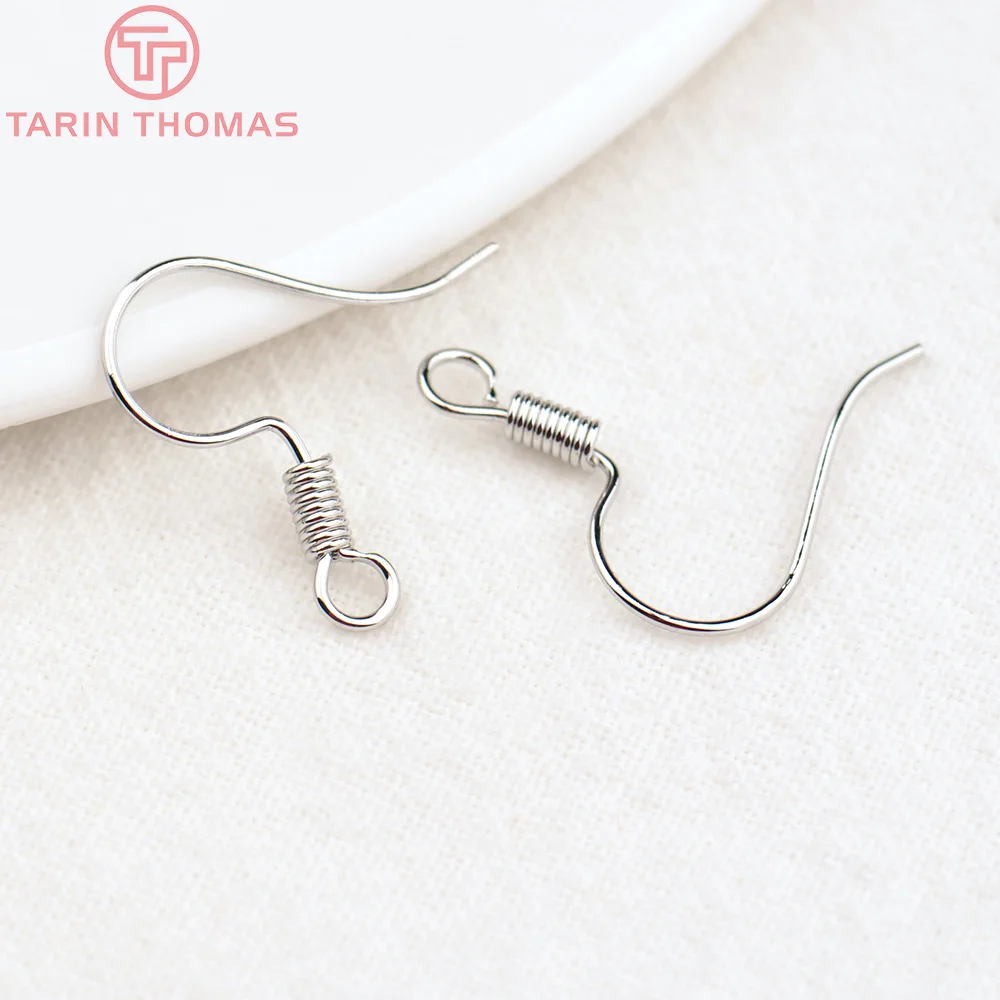 (2239)20PCS Height 16MM 24K Gold Color Plated Brass Earring Hook Diy Jewelry Findings Accessories Wholesale