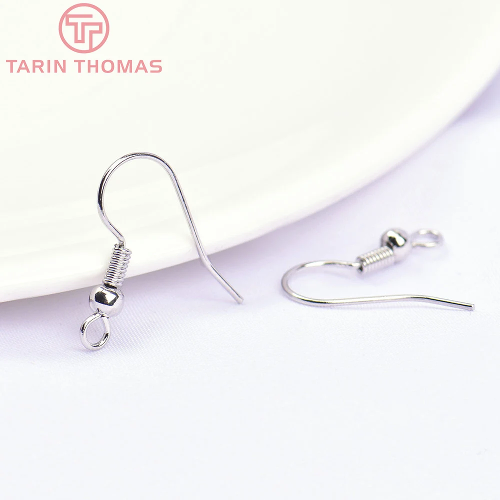 (2239)20PCS Height 16MM 24K Gold Color Plated Brass Earring Hook Diy Jewelry Findings Accessories Wholesale