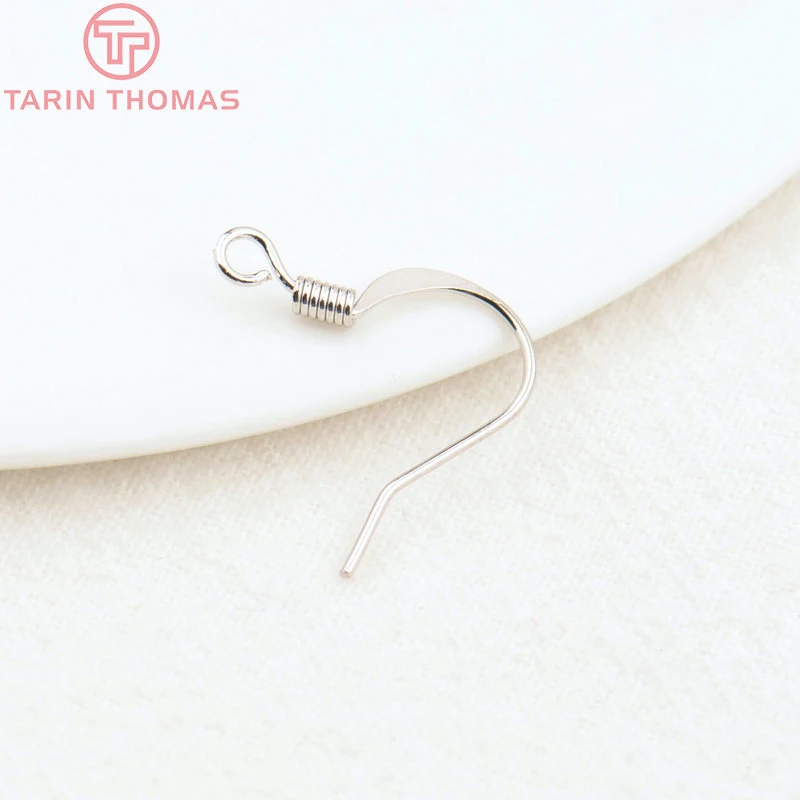 (2239)20PCS Height 16MM 24K Gold Color Plated Brass Earring Hook Diy Jewelry Findings Accessories Wholesale