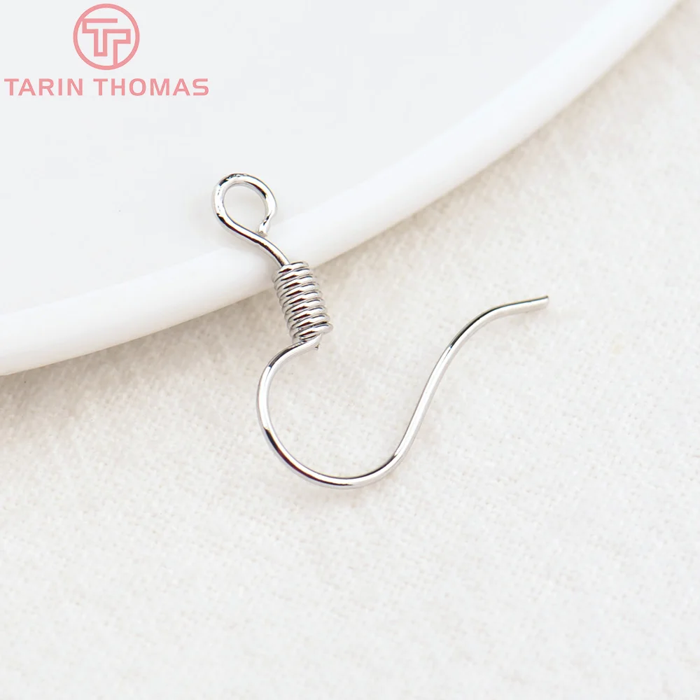 (2239)20PCS Height 16MM 24K Gold Color Plated Brass Earring Hook Diy Jewelry Findings Accessories Wholesale