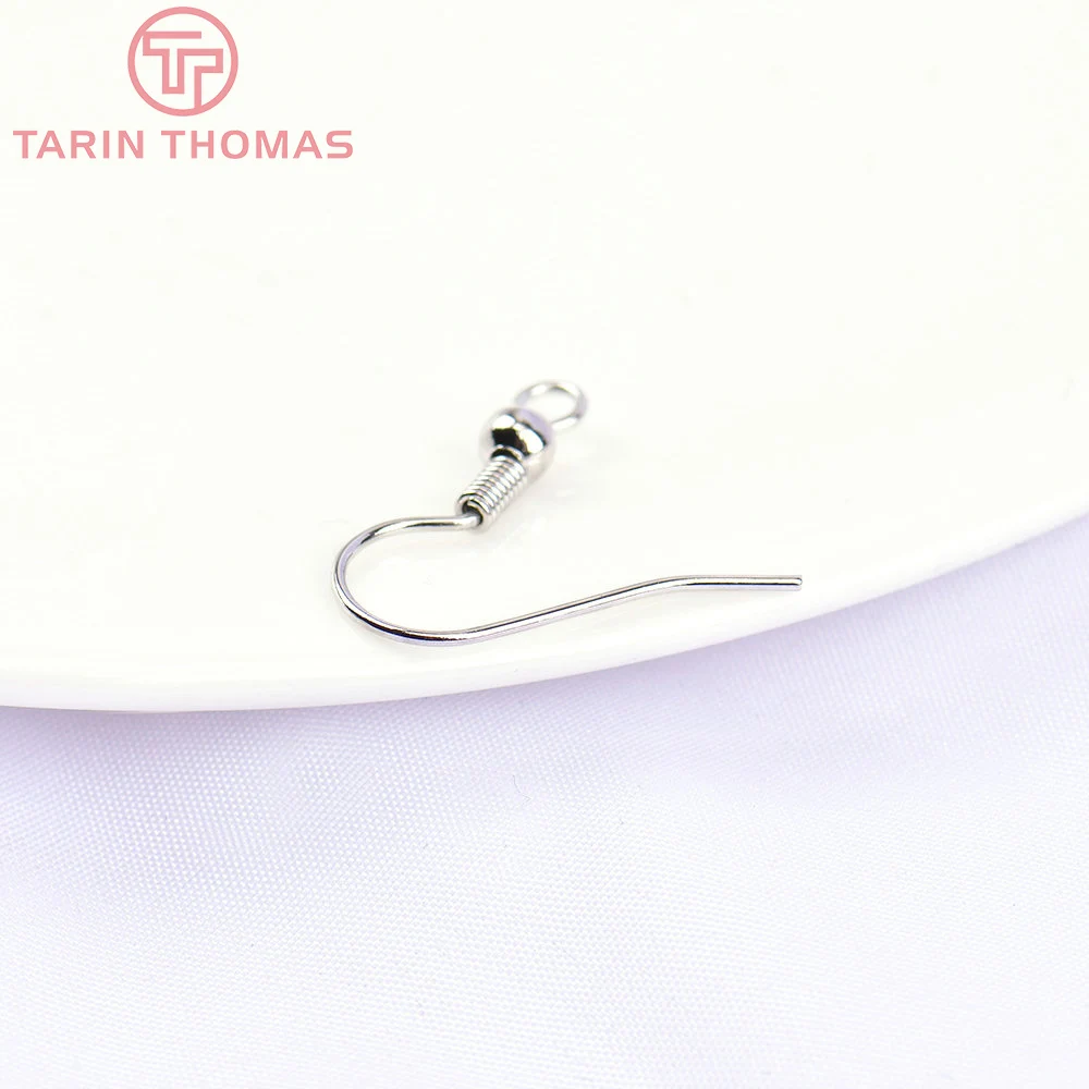 (2239)20PCS Height 16MM 24K Gold Color Plated Brass Earring Hook Diy Jewelry Findings Accessories Wholesale
