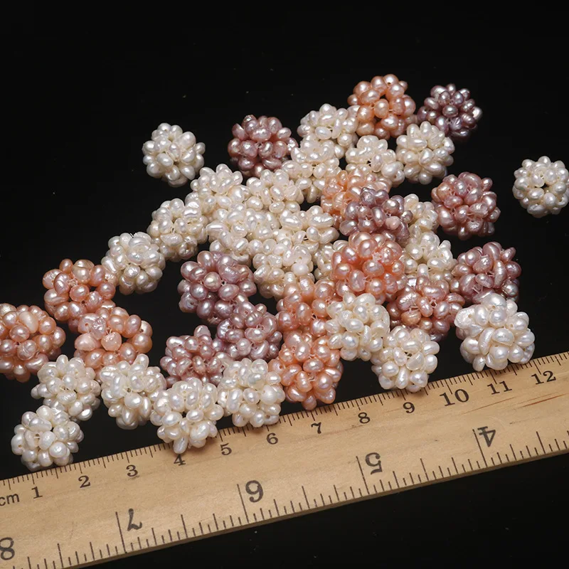 1pc 13-17mm Braided Jewelry Pearl Beads White Purple Baroque Flower Pearl Natural Freshwater Pearl Beads DIY for Necklace Female