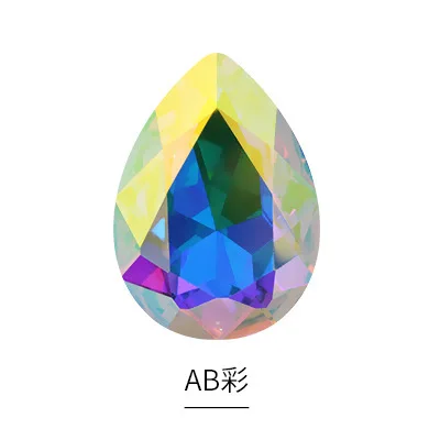 Glass Crystal 10x14 13x18 Nice Colors Waterdrop Water Drop Teardrop Shape Glue on Rhinestone Beads Handicraft Photo Frame DIY