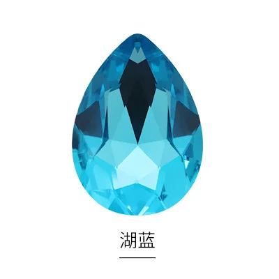 Glass Crystal 10x14 13x18 Nice Colors Waterdrop Water Drop Teardrop Shape Glue on Rhinestone Beads Handicraft Photo Frame DIY