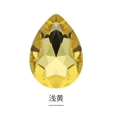 Glass Crystal 10x14 13x18 Nice Colors Waterdrop Water Drop Teardrop Shape Glue on Rhinestone Beads Handicraft Photo Frame DIY