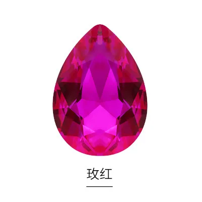 Glass Crystal 10x14 13x18 Nice Colors Waterdrop Water Drop Teardrop Shape Glue on Rhinestone Beads Handicraft Photo Frame DIY