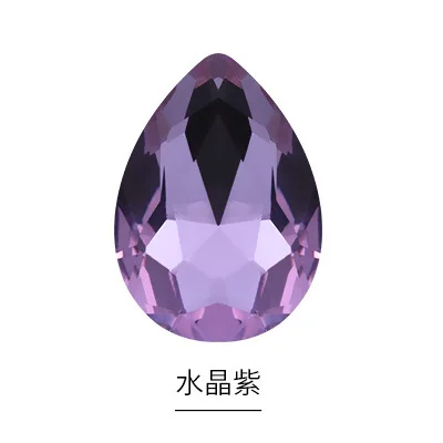 Glass Crystal 10x14 13x18 Nice Colors Waterdrop Water Drop Teardrop Shape Glue on Rhinestone Beads Handicraft Photo Frame DIY