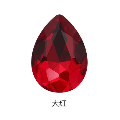 Glass Crystal 10x14 13x18 Nice Colors Waterdrop Water Drop Teardrop Shape Glue on Rhinestone Beads Handicraft Photo Frame DIY