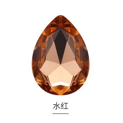 Glass Crystal 10x14 13x18 Nice Colors Waterdrop Water Drop Teardrop Shape Glue on Rhinestone Beads Handicraft Photo Frame DIY