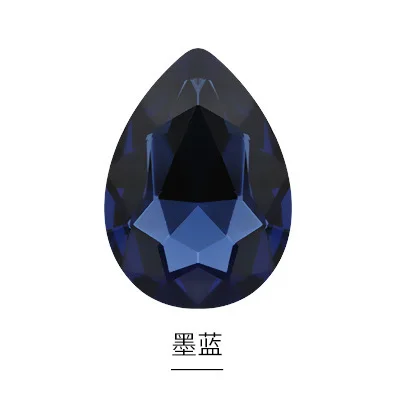 Glass Crystal 10x14 13x18 Nice Colors Waterdrop Water Drop Teardrop Shape Glue on Rhinestone Beads Handicraft Photo Frame DIY