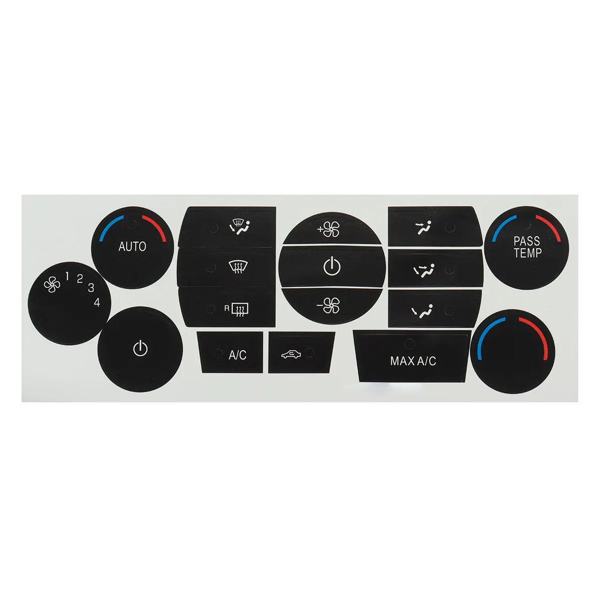 Car Button Repair Sticker A/C Button Repair Sticker Black Decals Stickers For Ford Escape Fusion