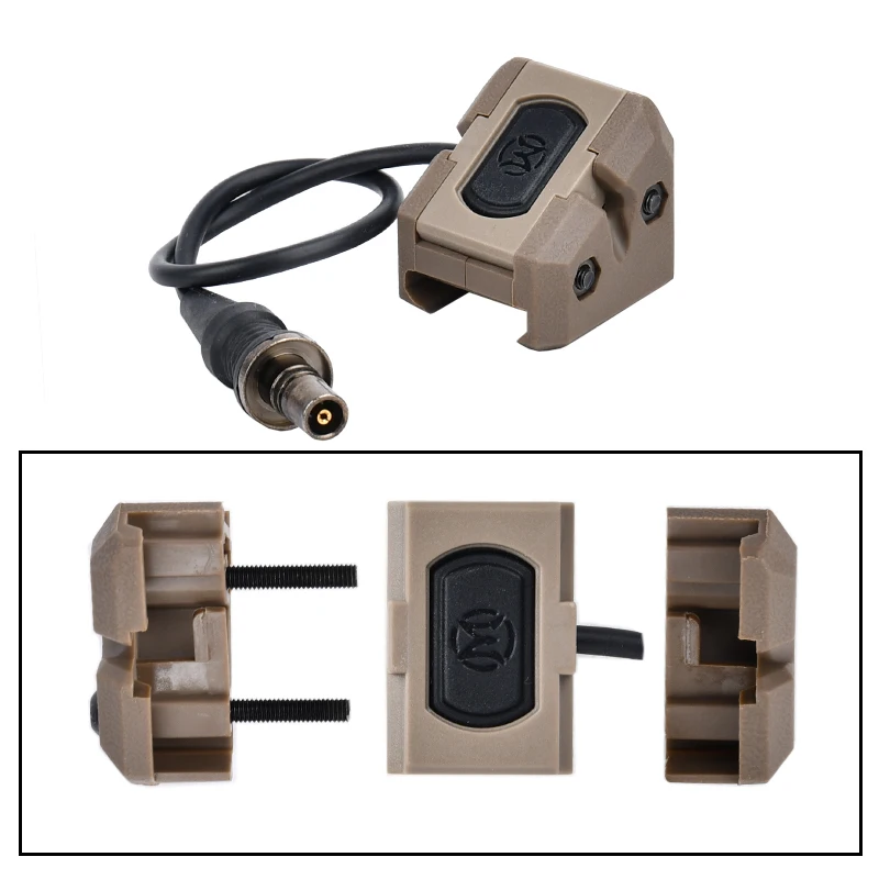 Tactical Button Remote Pressure Switch For M300 M600 WADSN Flashlight WeaponLight PEQ15 DBAL CQBL NGAL Fit Keymod Picatinny Rail