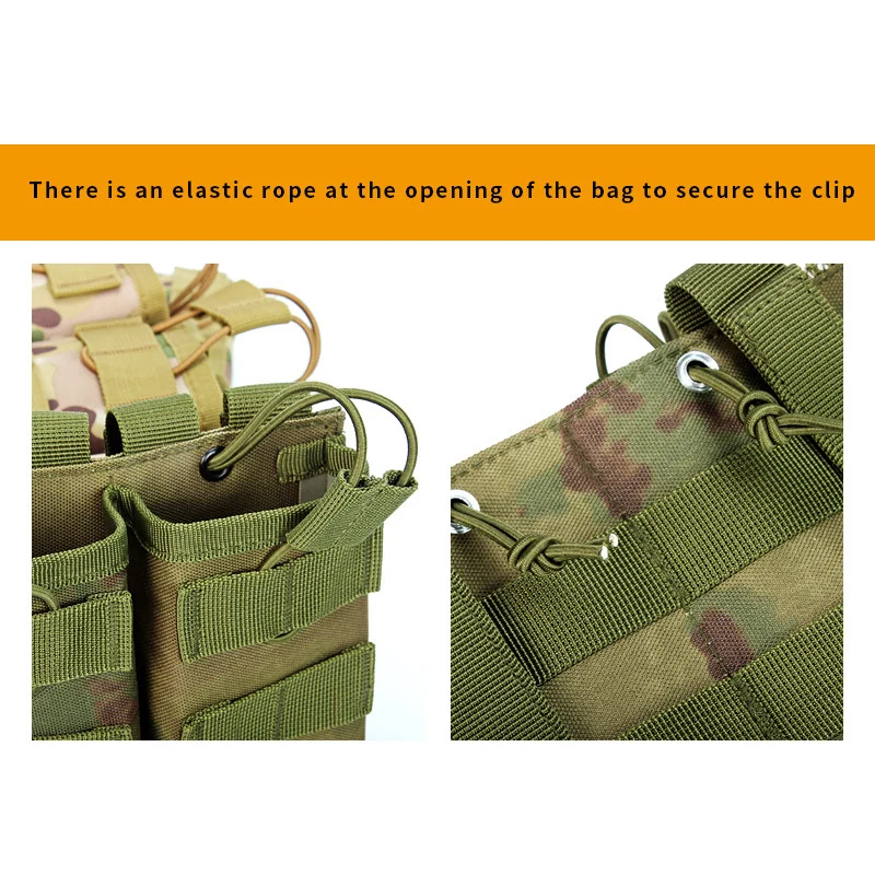 1000D Tactical Magazine Pouch Double/Triple/Quadruple Mag Pouch Airsoft Ak 5.56mm M4 Ar Rifle Hunting Accessories