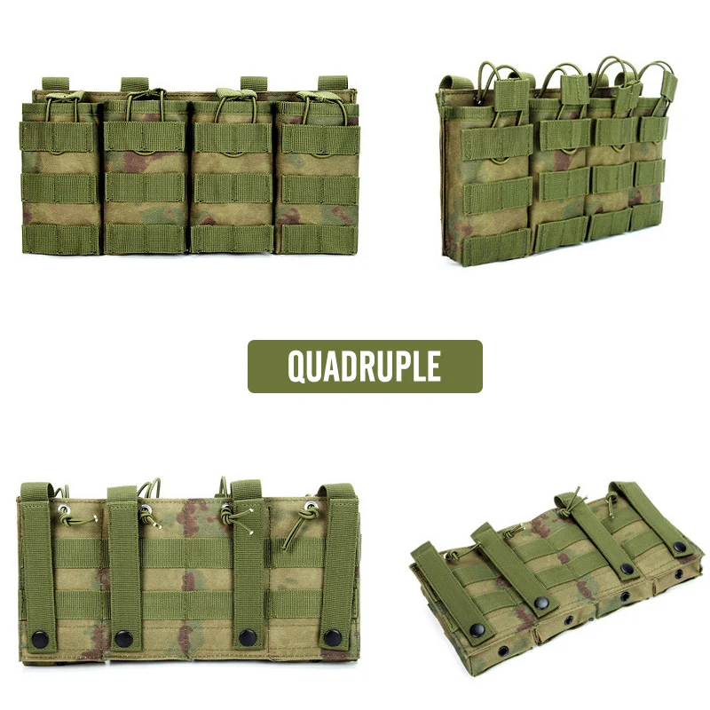1000D Tactical Magazine Pouch Double/Triple/Quadruple Mag Pouch Airsoft Ak 5.56mm M4 Ar Rifle Hunting Accessories