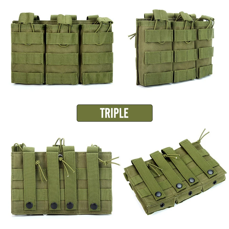 1000D Tactical Magazine Pouch Double/Triple/Quadruple Mag Pouch Airsoft Ak 5.56mm M4 Ar Rifle Hunting Accessories