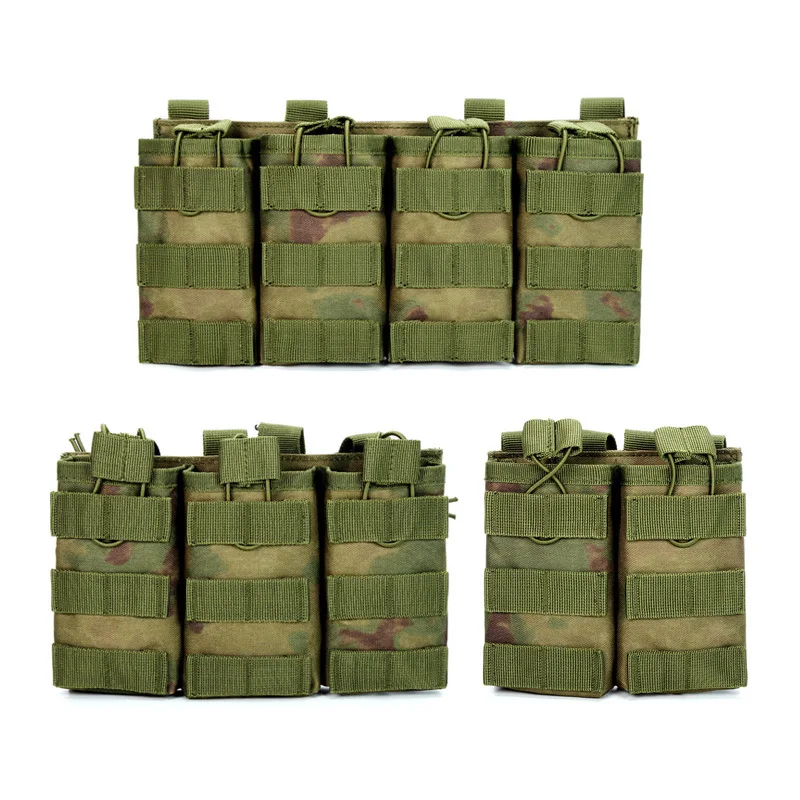 1000D Tactical Magazine Pouch Double/Triple/Quadruple Mag Pouch Airsoft Ak 5.56mm M4 Ar Rifle Hunting Accessories