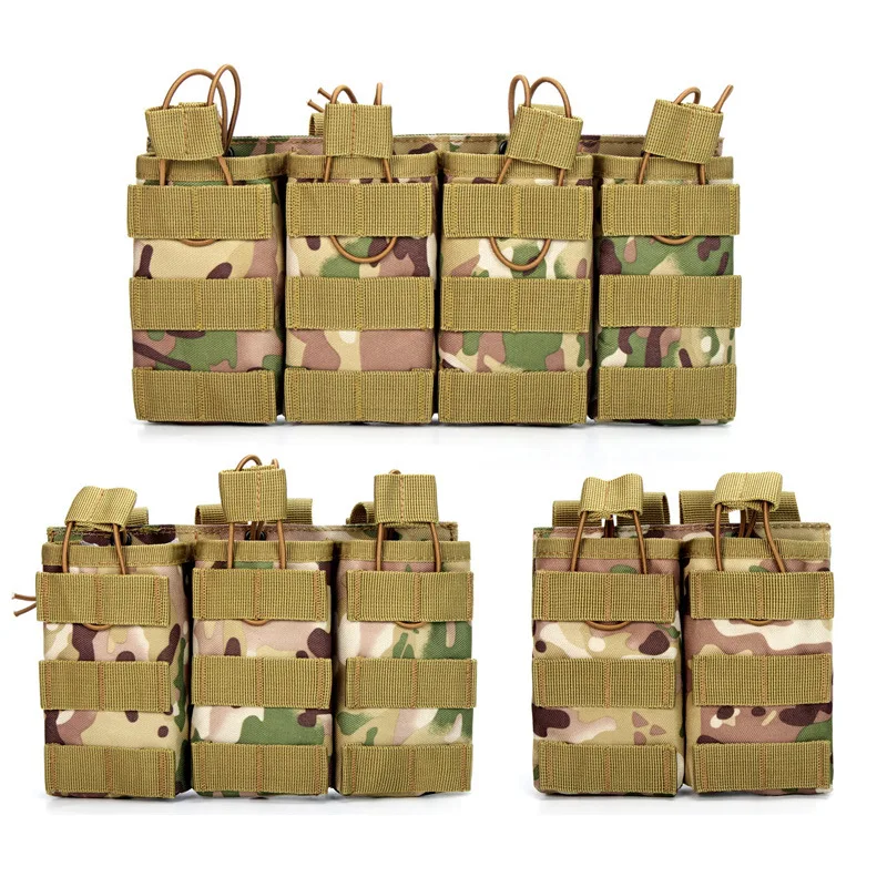 1000D Tactical Magazine Pouch Double/Triple/Quadruple Mag Pouch Airsoft Ak 5.56mm M4 Ar Rifle Hunting Accessories