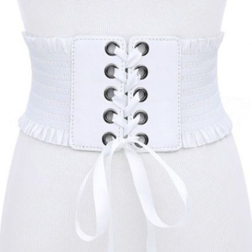 Women Fashion Stretch Belt Tassels Elastic Buckle Wide Dress Corset Waistband Women's High Waist Belt Wide Belts
