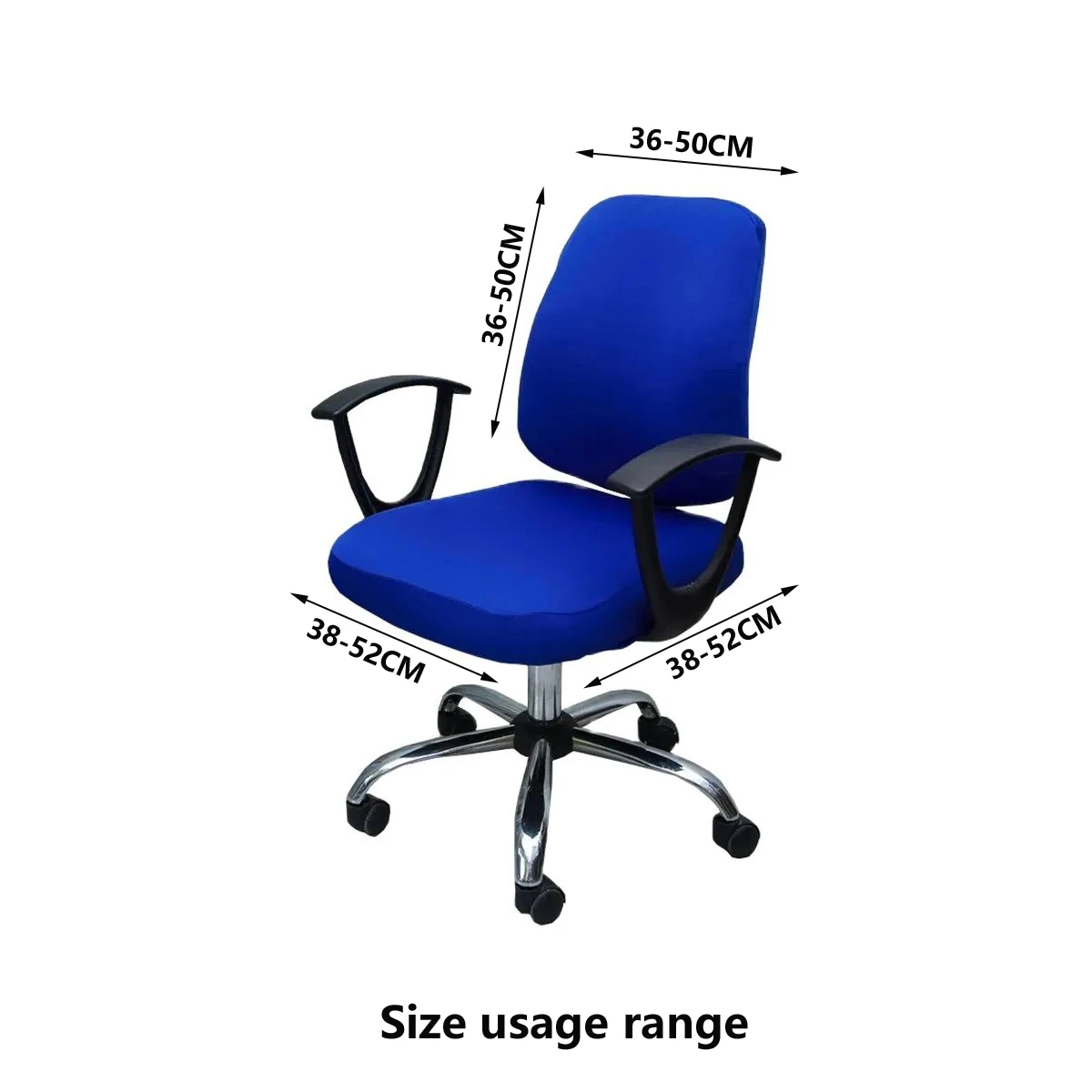 Office Chair Cover With Back Computer Game Seat Cover Solid Universal Spandex Anti-dust Elastic Armchair Slipcover