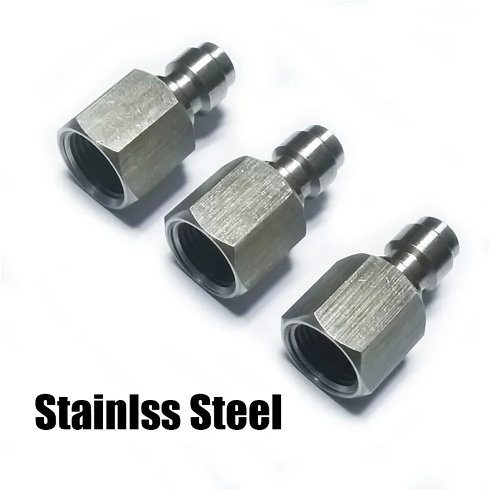 Stainless Steel 8mm Quick Disconnect Charging Hose Release Coulper Male Plug 1/8“BSPP / 1/8”NPT / M10*1.0 Threads