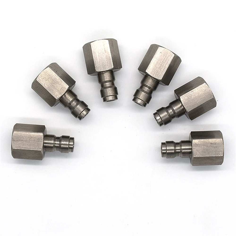 Stainless Steel 8mm Quick Disconnect Charging Hose Release Coulper Male Plug 1/8“BSPP / 1/8”NPT / M10*1.0 Threads