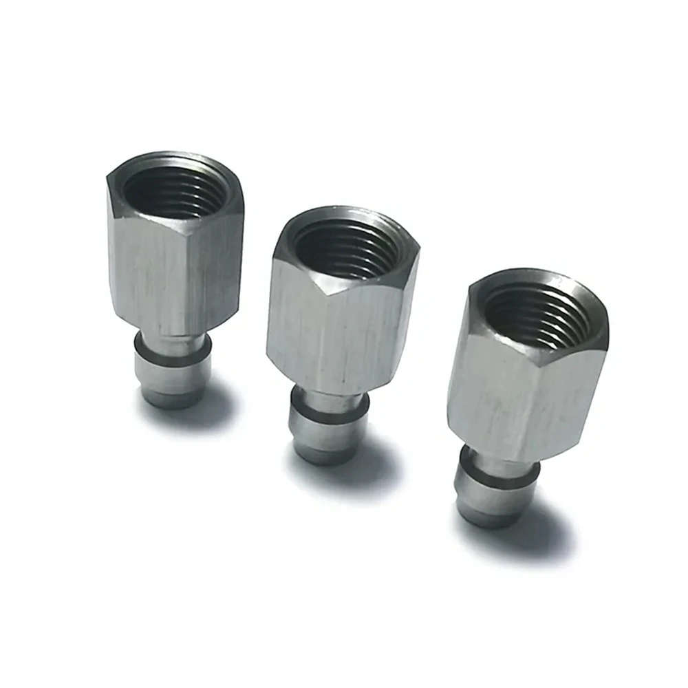 Stainless Steel 8mm Quick Disconnect Charging Hose Release Coulper Male Plug 1/8“BSPP / 1/8”NPT / M10*1.0 Threads