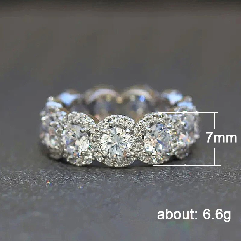Huitan Sparkling Cubic Zirconia Promise Rings for Women Wedding Engagement Bands Silver Color New Modern Fashion Female Jewelry