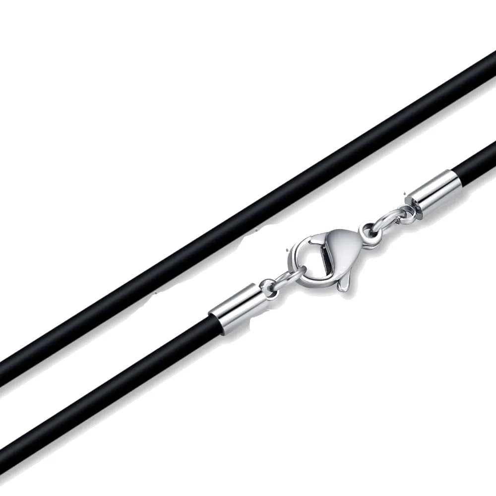 1/1.5/2/3mm Genuine Black Leather Necklace Cord For DIY Stainless Steel Neck Bracelet Jewelry Craft Making Supplies Accessories