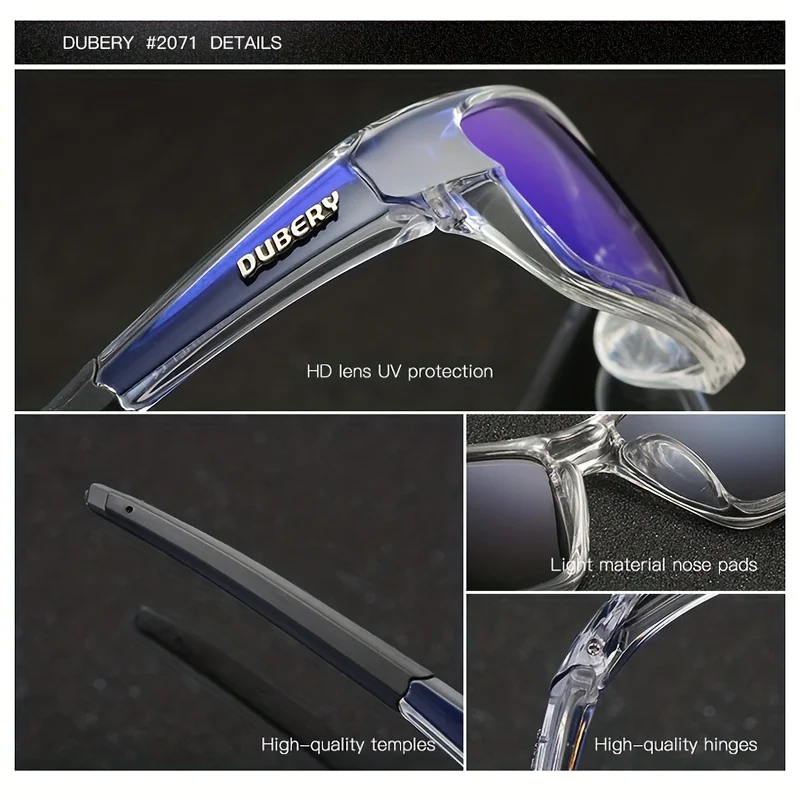 DUBERY Polarized UV400 Protection Sunglasses For Men And Women 8 Colors Model 620