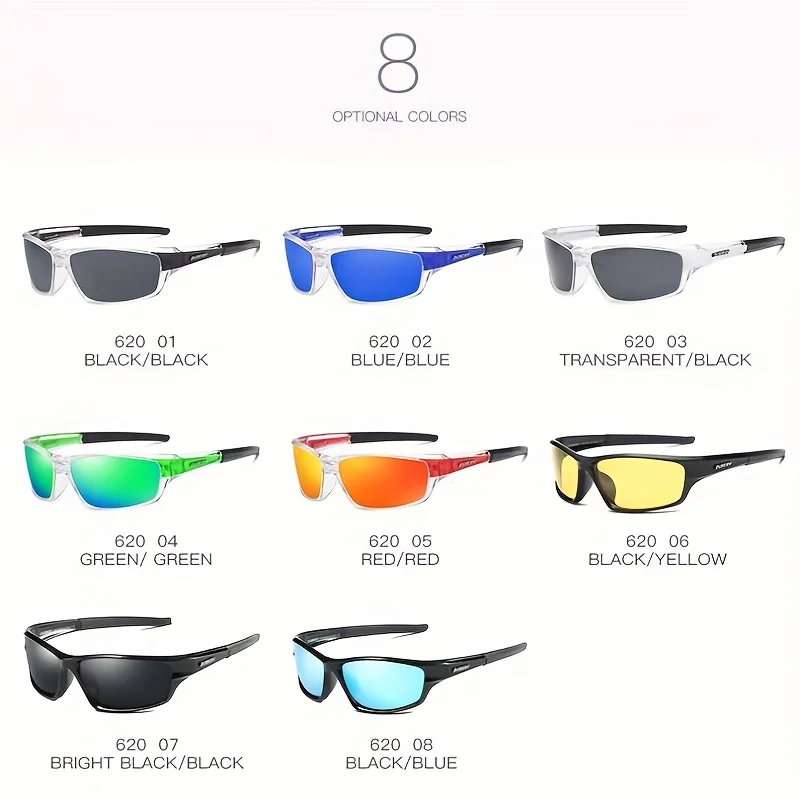 DUBERY Polarized UV400 Protection Sunglasses For Men And Women 8 Colors Model 620