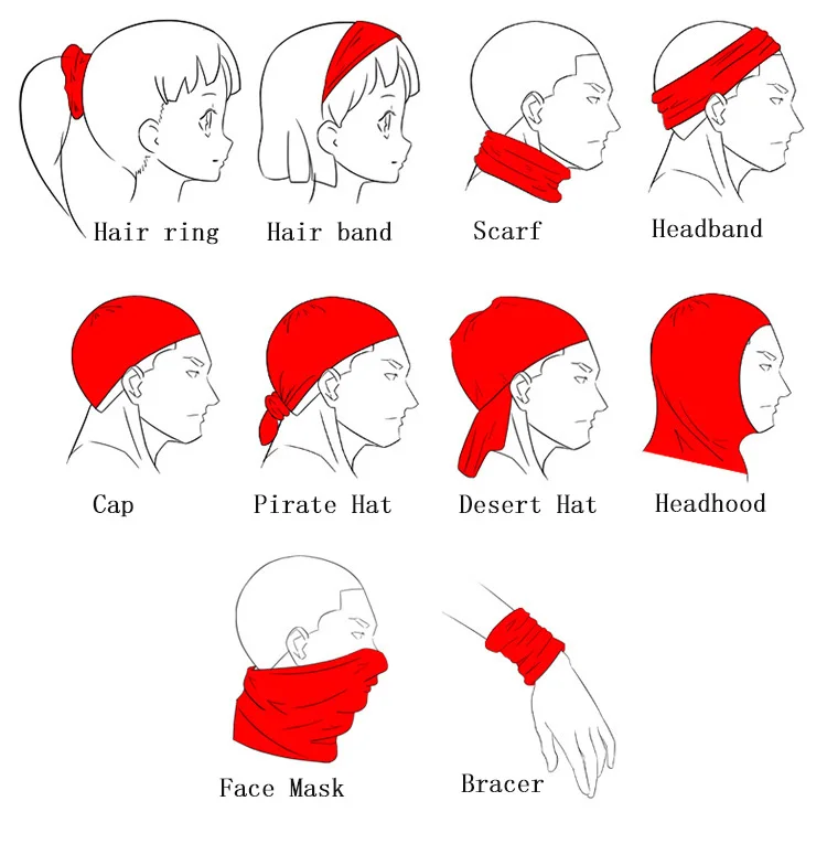 Dyeing Color Neck Gaiter Men Women Plain Bandana Multifunctional Headscarf Windproof Face Shields Seamless Tube Snood Warmer