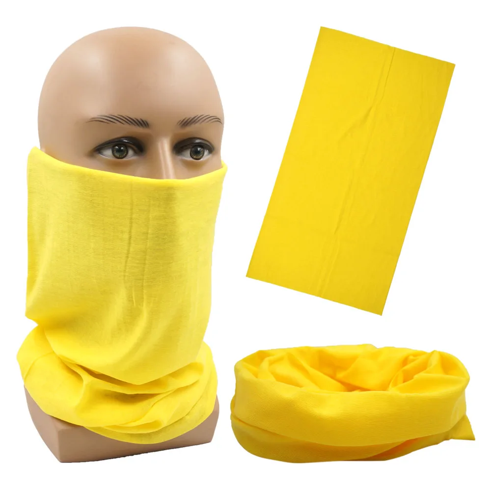 Dyeing Color Neck Gaiter Men Women Plain Bandana Multifunctional Headscarf Windproof Face Shields Seamless Tube Snood Warmer
