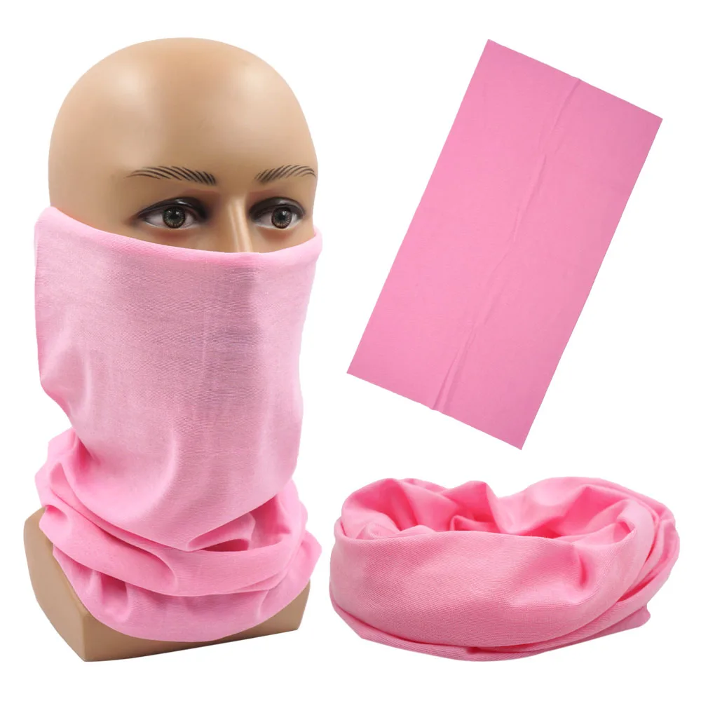 Dyeing Color Neck Gaiter Men Women Plain Bandana Multifunctional Headscarf Windproof Face Shields Seamless Tube Snood Warmer