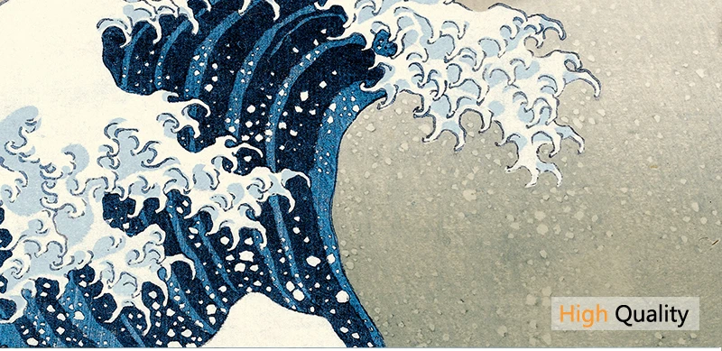 Original Kanagawa Surfing Katsushika Hokusai Canvas Painting Print Picture Poster Wall Bedroom Home Decoration