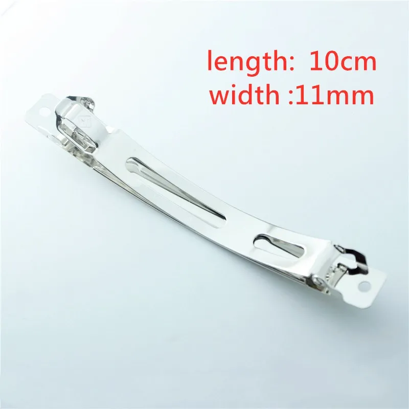 50pcs French Flat Barrette Style Spring Hair Clips Automatic Clip Blank Width Setting Bow Hairpin For Jewelry Making