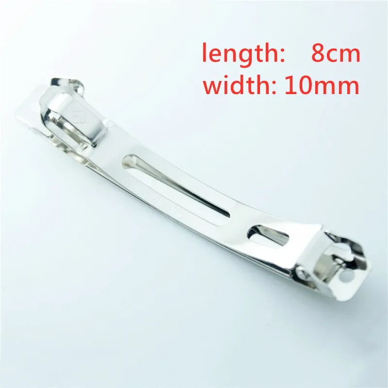 50pcs French Flat Barrette Style Spring Hair Clips Automatic Clip Blank Width Setting Bow Hairpin For Jewelry Making